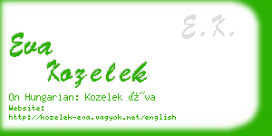 eva kozelek business card